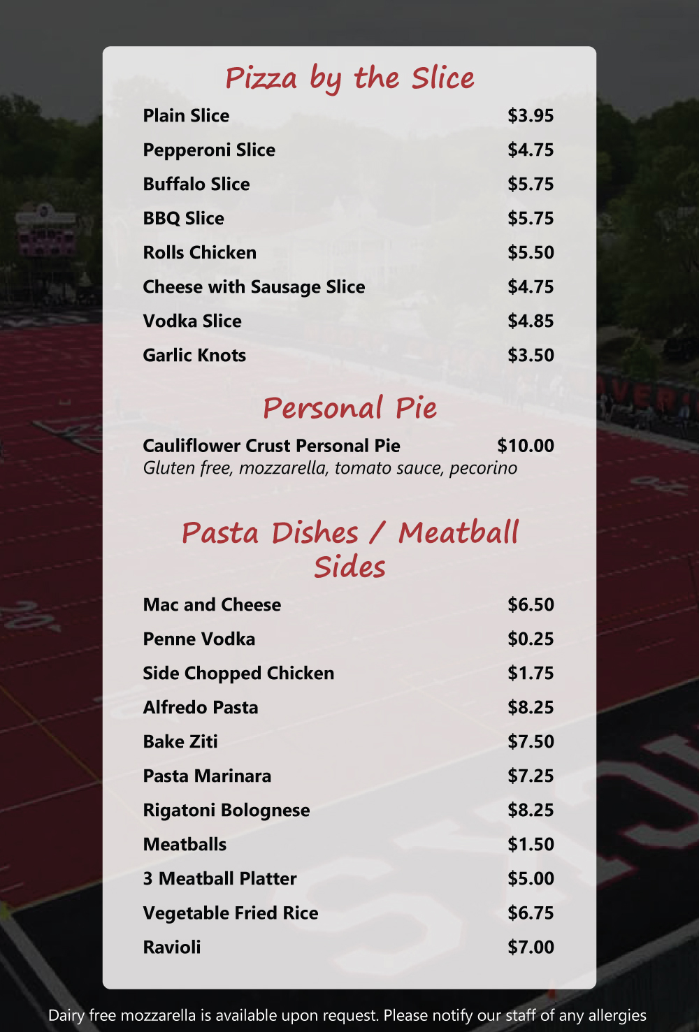 Moore Verde's Pizza Parlor Menu photos