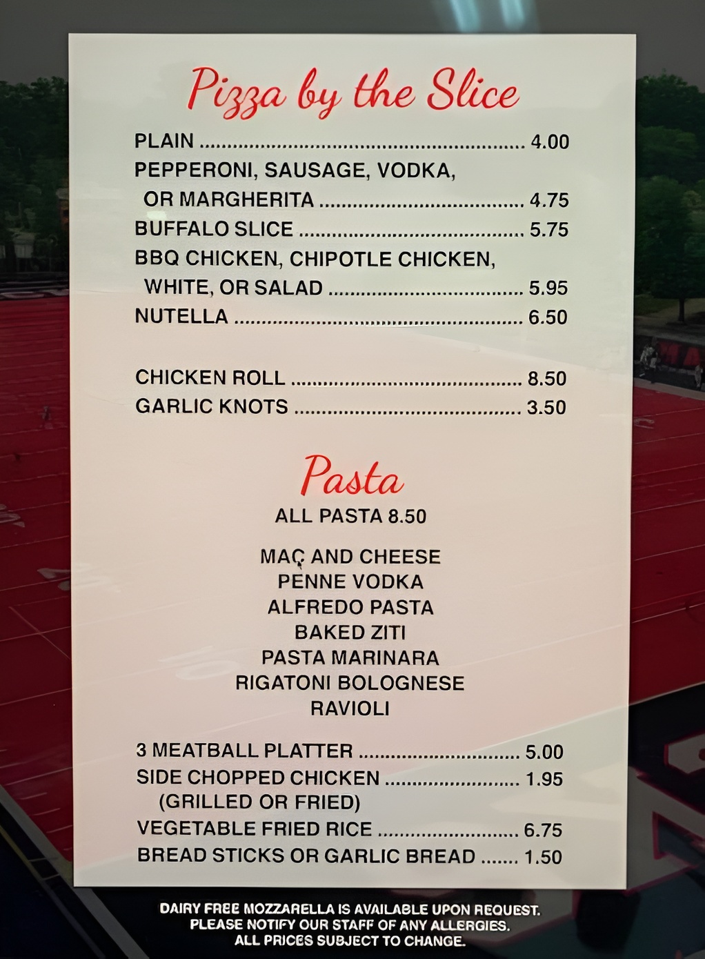 Moore Verde's Pizza Parlor Menu photos